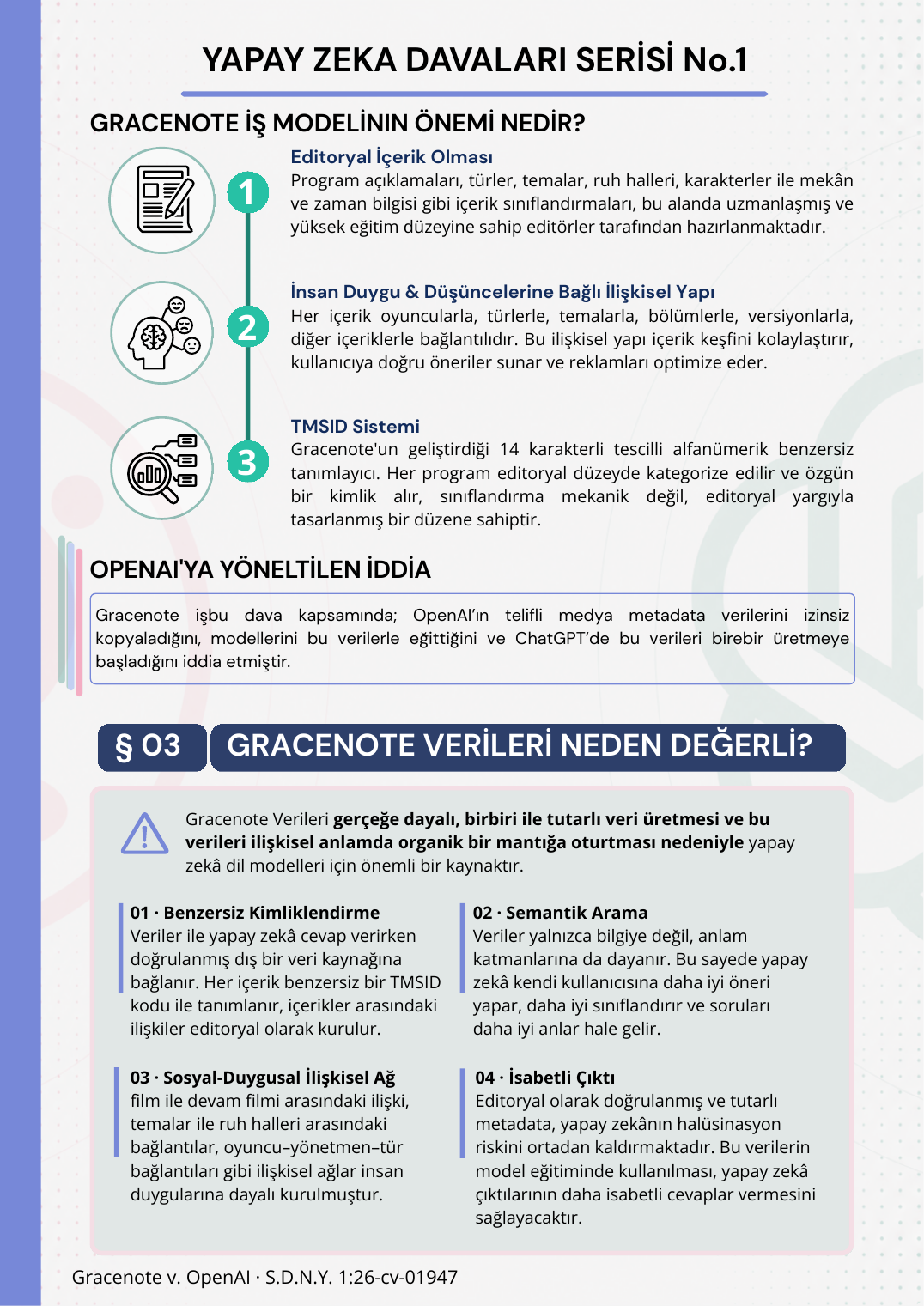 Yapay Zeka Davaları Serisi No.1 infografiği, sayfa 2